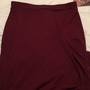 Maroon maxi skirt